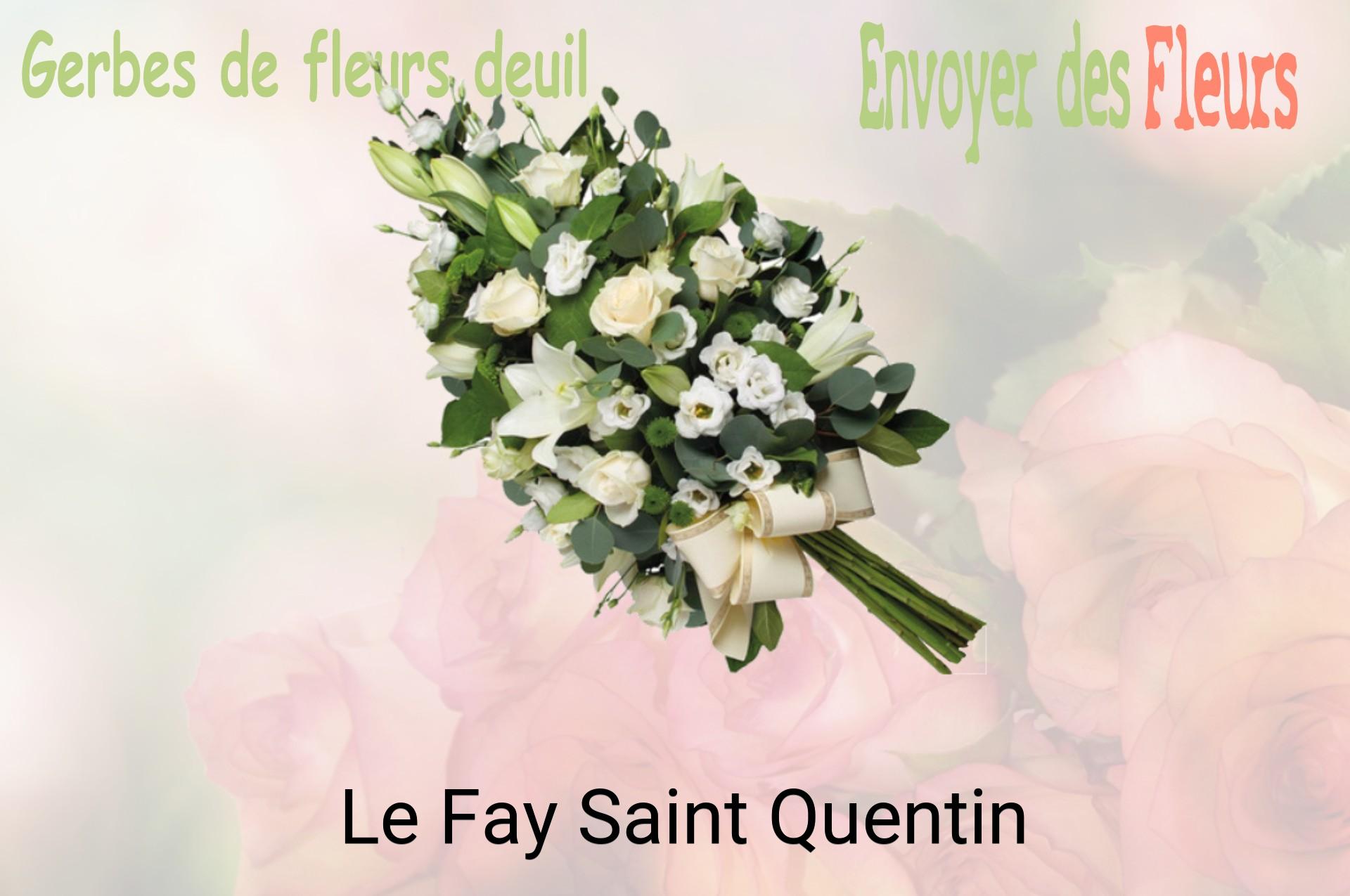 Gerbe de fleurs de deuil livrée à Le Fay-Saint-Quentin